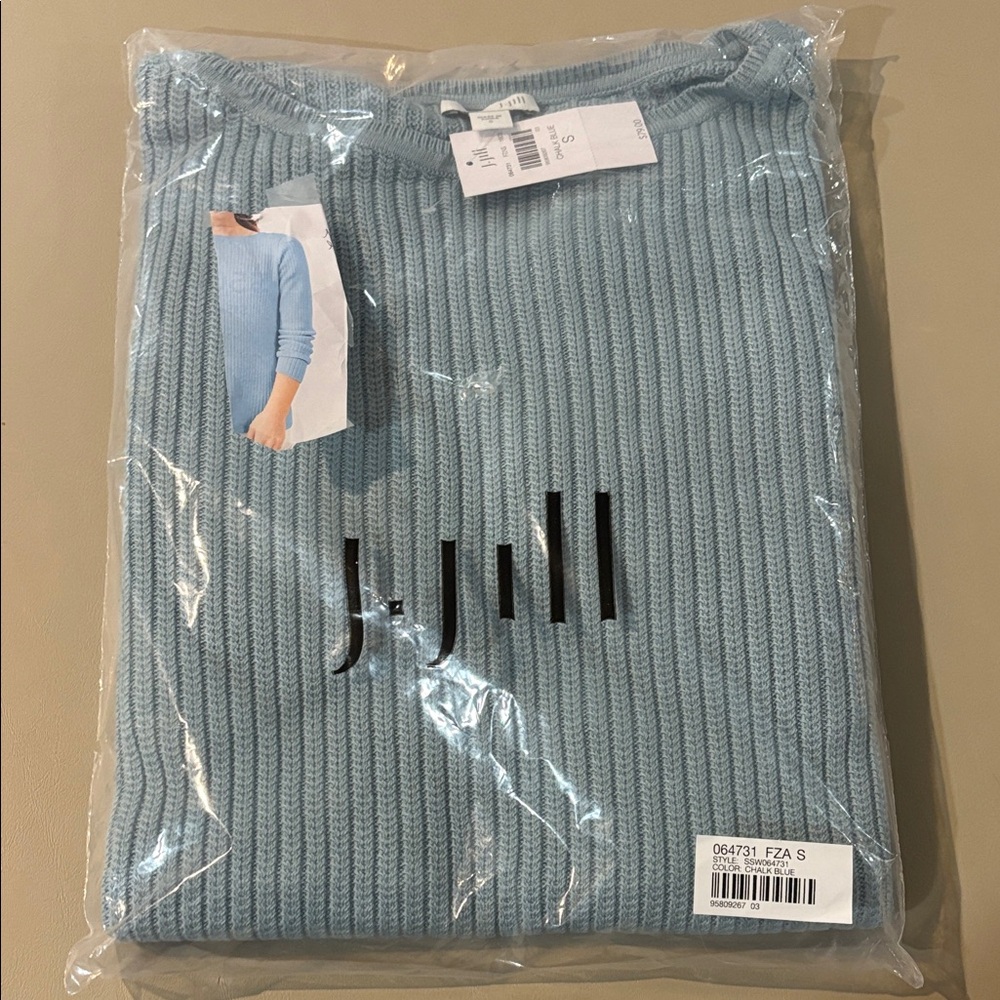 J. Jill Men's Crewneck Sweater in Light Blue